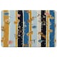 image 1 of Beautiful meadow flowers on candy colorful brush stripe (Placemat)