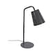 image 4 of ValueLights Bibi Charcoal Grey Arched Stem Metal Classic Table Lamp