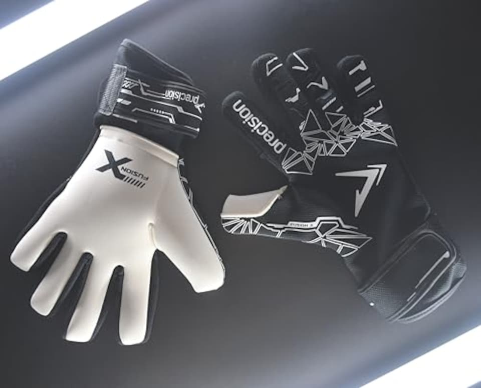 image 1 of ​​Precision Fusion X Pro Lite Giga Professional Football Junior Goalkeeper Gloves, Black, 7