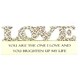 image 1 of Sentiments Die Cut Block Love