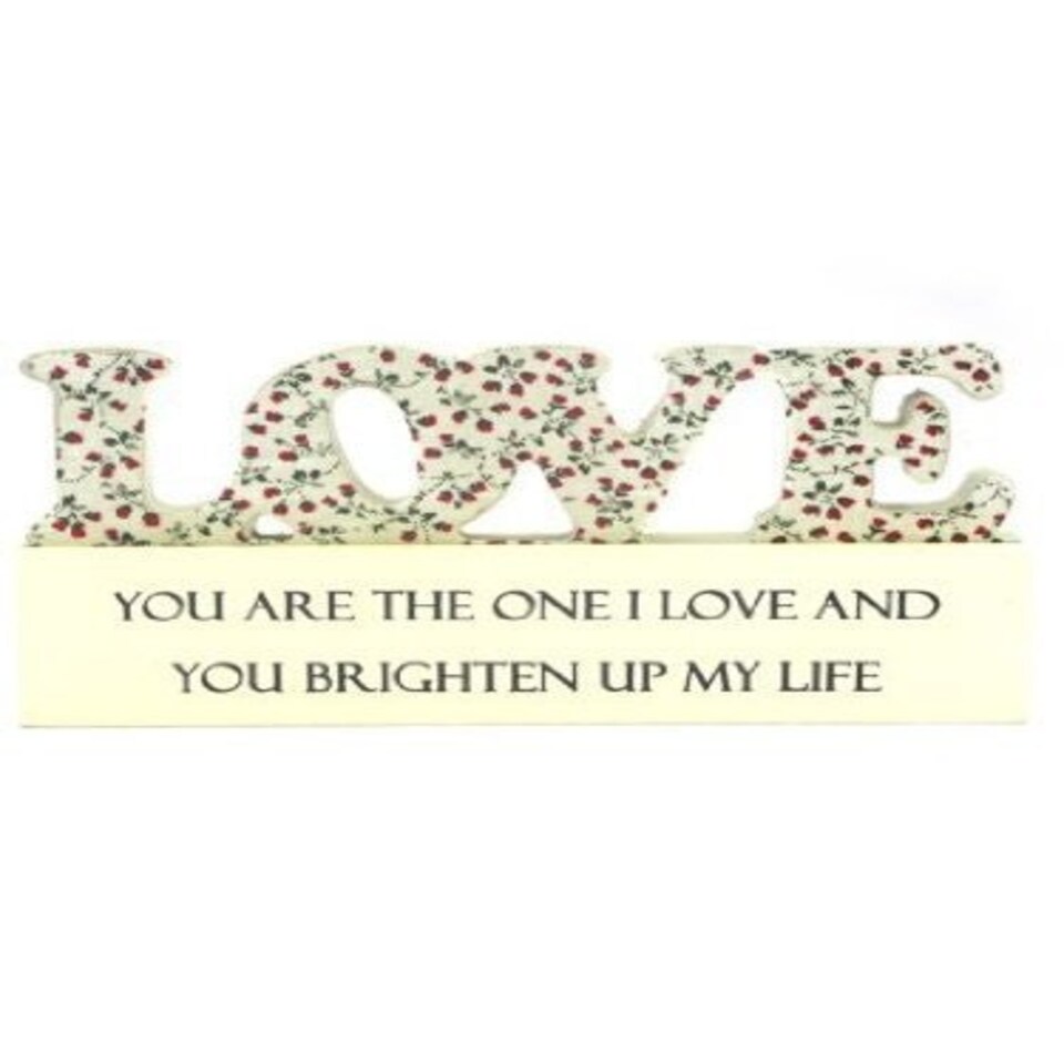 image 1 of Sentiments Die Cut Block Love