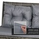 image 4 of Outsunny 6 PCs Patio wicker Sofa Set Rattan Chair Furniture w/ Glass