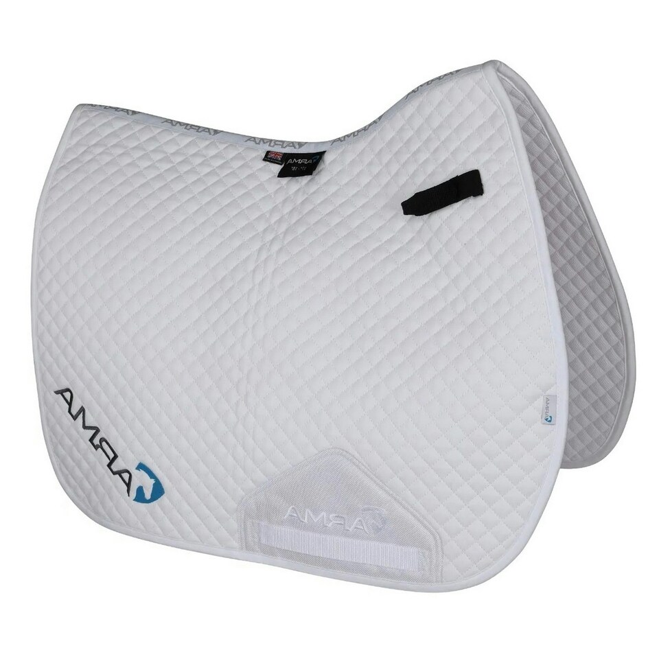 image 1 of ARMA Logo Horse GP Saddlepad - White - 15in - 16.5in