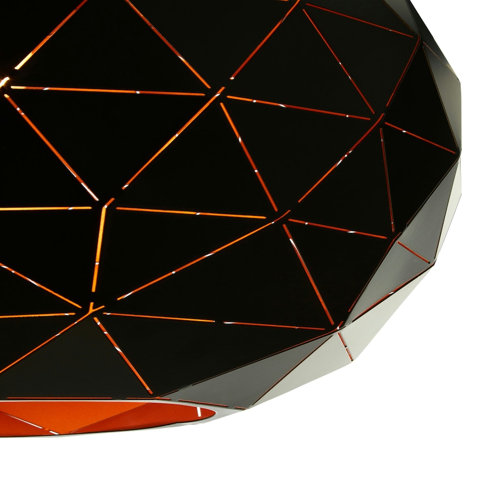 image 1 of Interiors by Premier Small Black and Copper Pendant Light