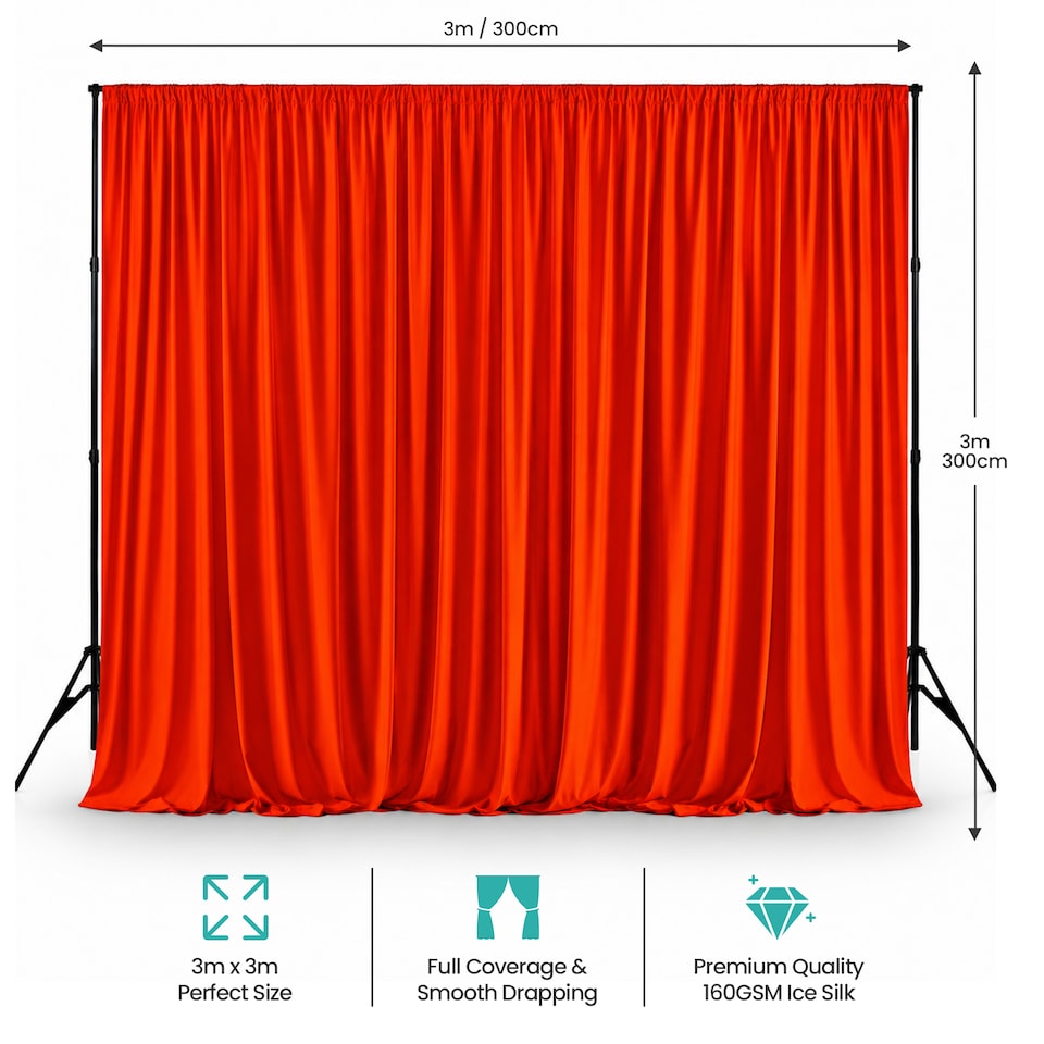 image 1 of 3x3m Spandex Backdrop Photography Background Drapes with Rod Pocket