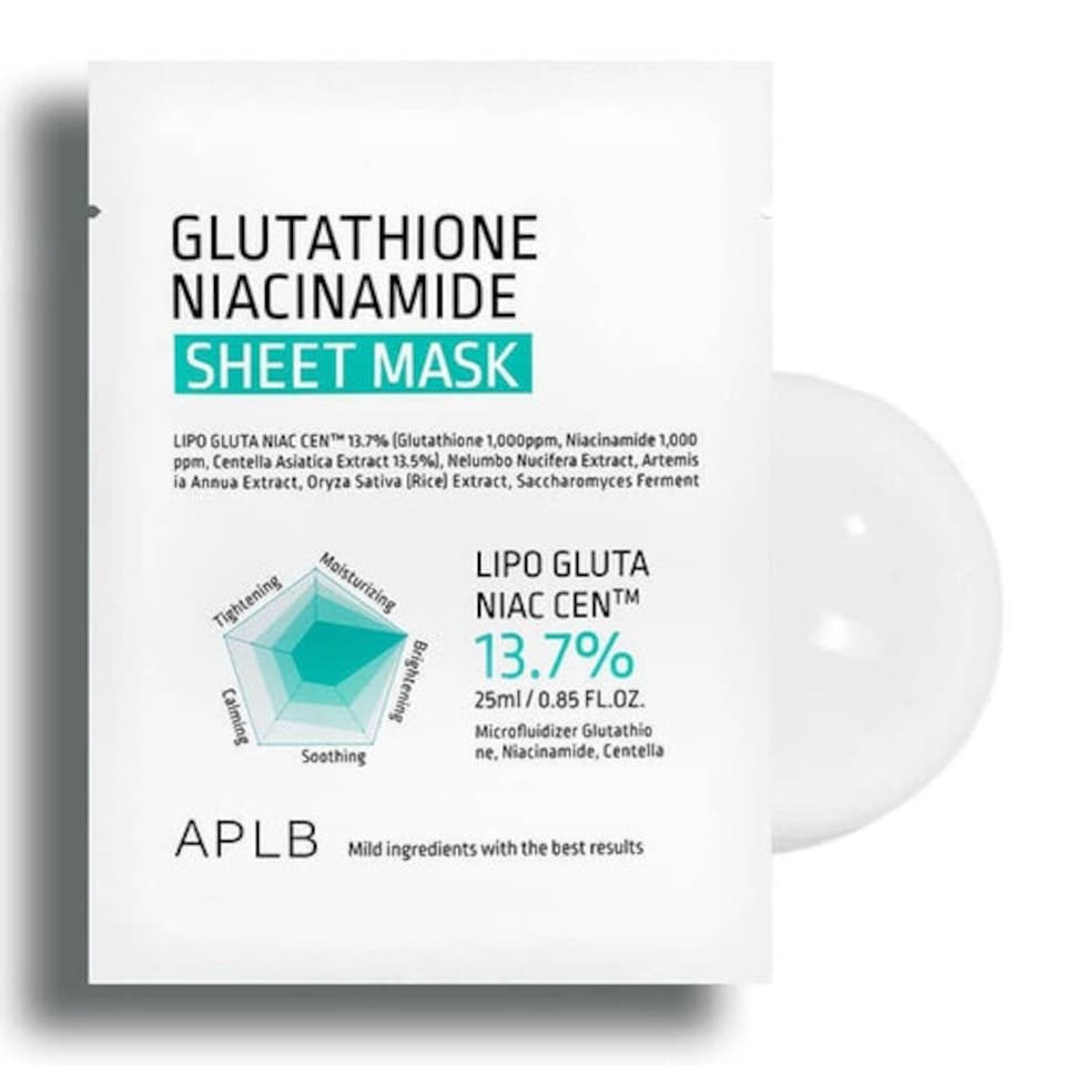 image 1 of APLB Glutathione Niacinamide Sheet Mask 25ml