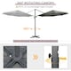 image 3 of Outsunny Cantilever Parasol Garden Umbrella with Cross Base Grey