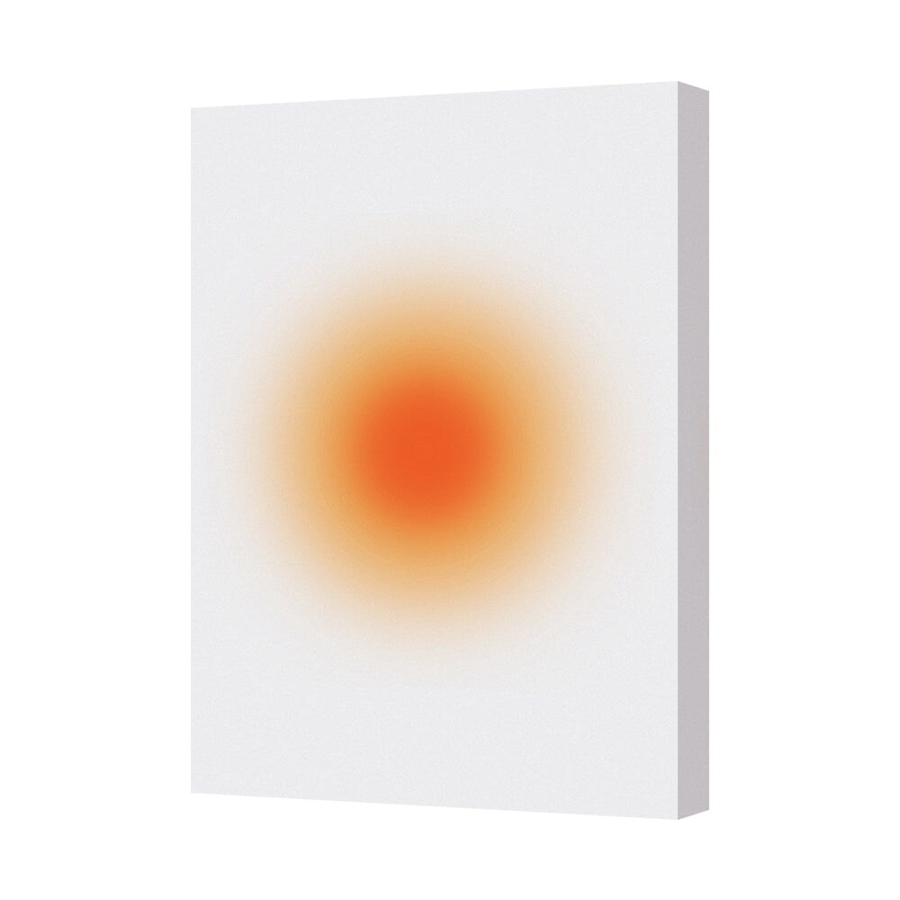 Abstract Orange Halo Canvas Art Print Minimalist Wall Decor