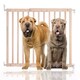 image 1 of Bettacare Chunky Wooden Screw Fit Dog Gate, 63.5cm - 105.5cm, Natural, Wooden Dog Gate Gate, Screw Fit Pet Stair Gate, Puppy Gate
