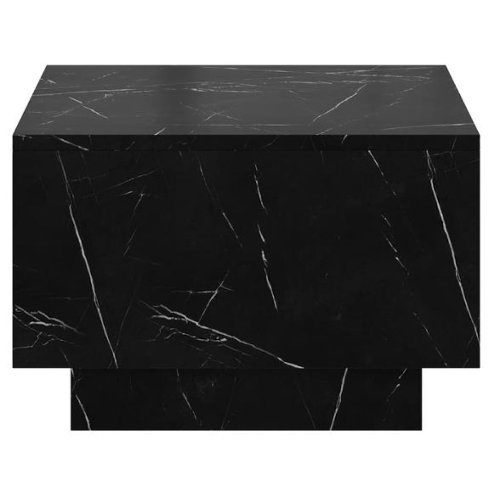 image 1 of Moon Marble Coffee Table Lift Up Square Storage Lamp Table - Black 600x400mm
