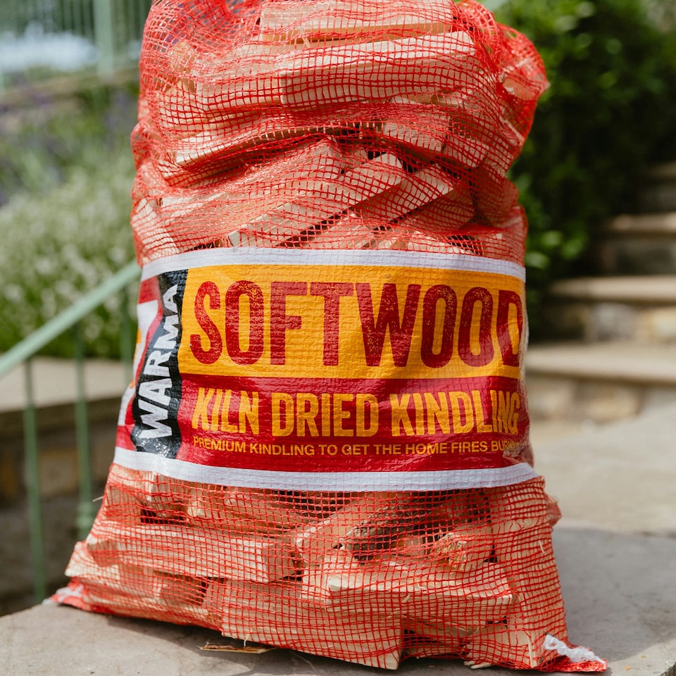 image 1 of Warma Netted Natural Wood Kindling Sticks - 2 x 4kg Nets