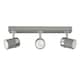image 4 of ValueLights Modern 3 Way Cement Effect Straight Bar Ceiling Spotlight