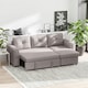 image 6 of HOMCOM 3 Seater Sofa Bed, Convertible Pull Out Sofa with Storage, Grey