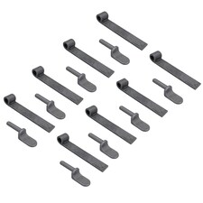 Tailgate Straight Hinge 150 x 30mm + 12.5mm Weld on Gudgeon Pin Self Colour 8pk Grey