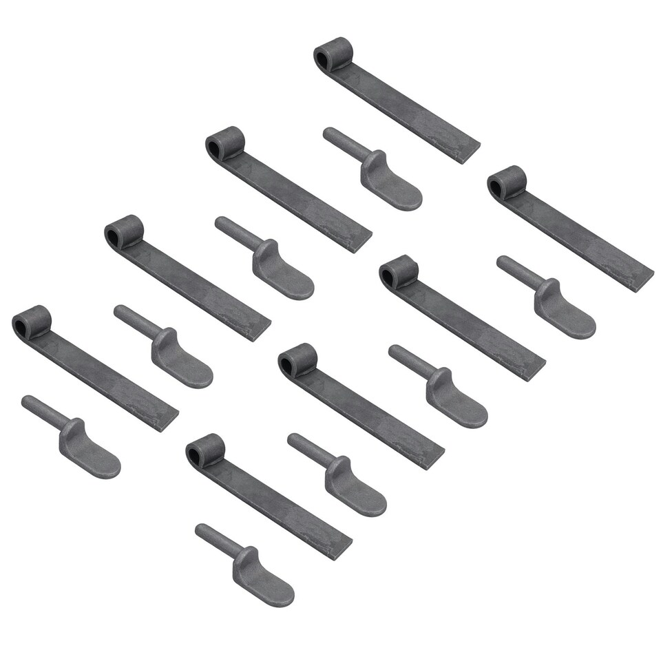 image 1 of Tailgate Straight Hinge 150 x 30mm + 12.5mm Weld on Gudgeon Pin Self Colour 8pk Grey