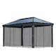 image 3 of Net Curtain Set for Dallas 12 x 16 Gazebo - Polyester - L212 x W440 cm - Dark Grey (Gazebo Not Included)