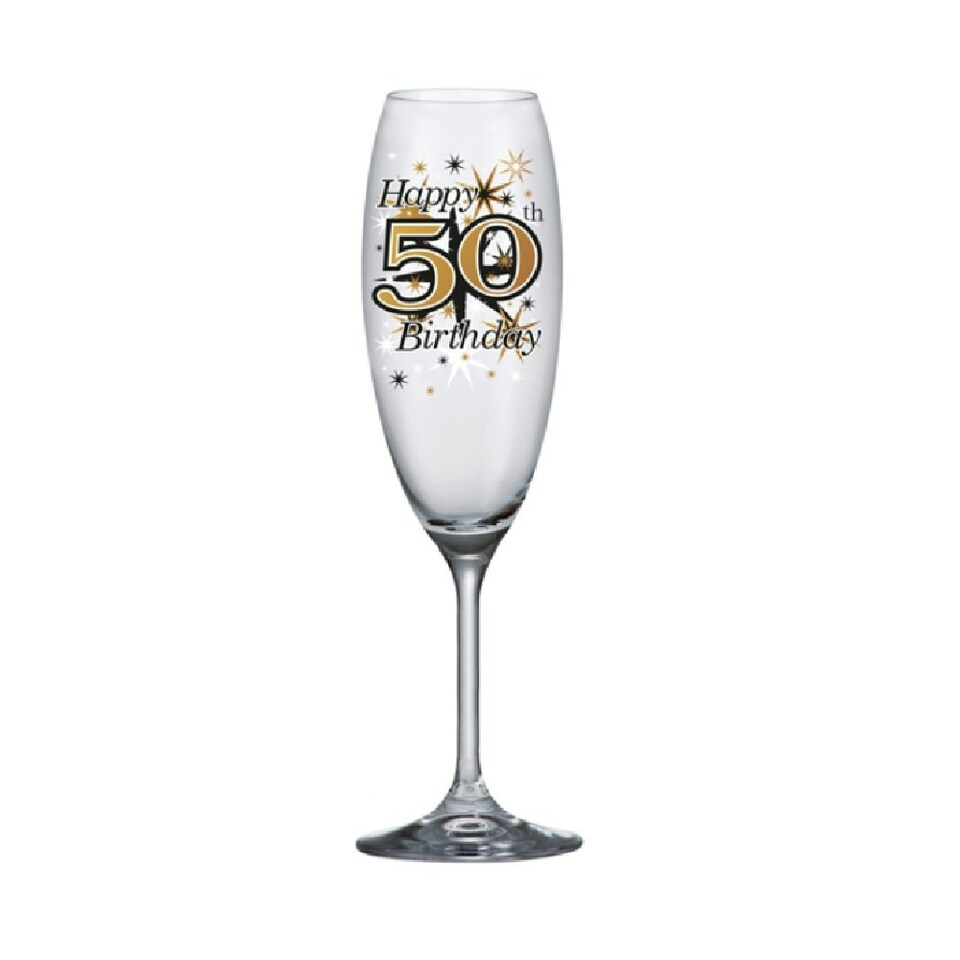 image 1 of Simon Elvin Keepsakes 50th Champagne Flute - Clear - One Size