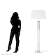 image 4 of Interiors by Premier Floor Lamp with Dual Rod Base Silver