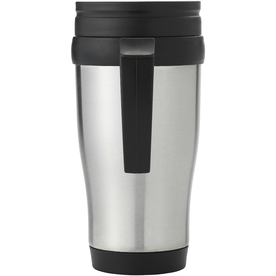 image 1 of Bullet Sanibel Insulated Mug - Silver/Solid Black - 12 x 18 x 8 cm