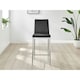 image 2 of Furniturebox 2x Milan Bar Stools Black Velvet Silver Legs