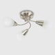 image 3 of ValueLights Modern 3 Way Brushed Chrome Ceiling Light Fitting With Frosted Glass Shades | Chrome