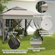image 5 of Outsunny Garden Folding Tent Heavy Duty Pop Up Gazebo for Party Dark Grey