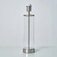 image 2 of ValueLights Contemporary Brushed Chrome And Clear Tube Table Lamp Base