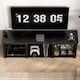 image 8 of HOMCOM TV Unit with LED Lights for TV up to 65 Inch, 160cm TV Stand Cabinet with Adjustable Glass Shelves, Open Compartments for Gaming Consoles, TV Cabinet for Living Room, Bedroom, Black