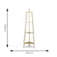 image 2 of ValueLights Hiru Natural Wood 3 Tier Shelf Floor Lamp Brown