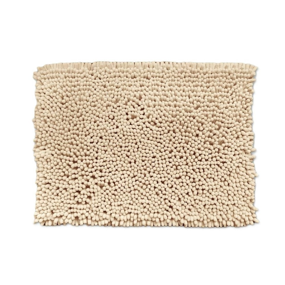 image 1 of Jumbo Chenille Bobble Bath Mat Non Slip | Grey | Charcoal