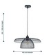 image 7 of First Choice Lighting Set of 2 Cassidy Large Layered Black Mesh Ceiling Pendant Lights Black
