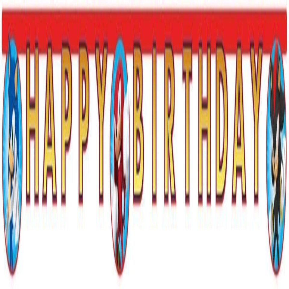 SONIC HAPPY BIRTHDAY BANNER - Licensed Children's Themes N/A