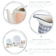 image 2 of Nicola Spring Hand-Printed Teapot - 820ml - Navy