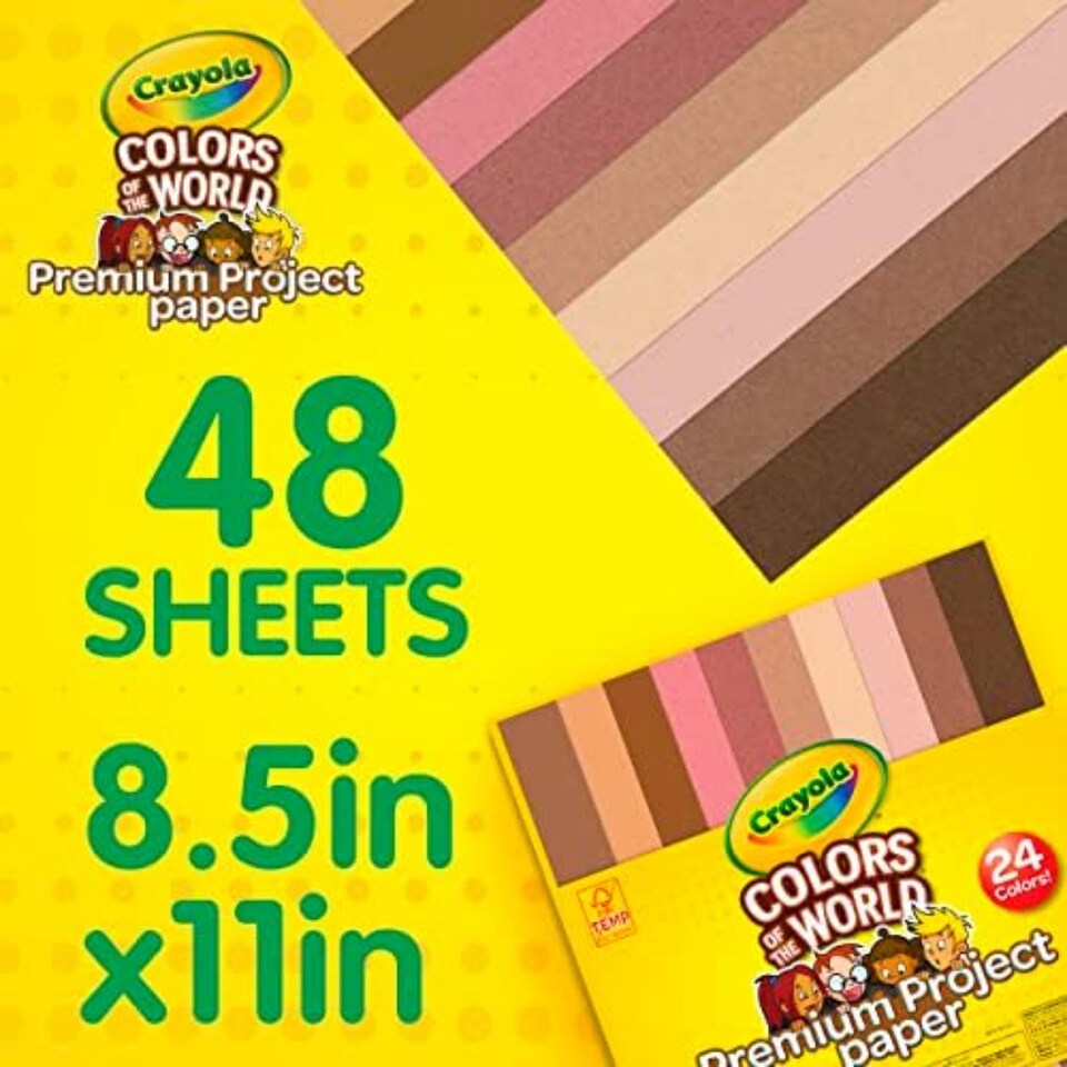 image 1 of Crayola Colors Of The World Construction Paper 48 Sheets