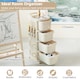 image 5 of COSTWAY 4-Drawer Utility Cart Rolling Plastic Storage White