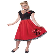 Women's 1950s Grease Rock N Roll Sweetheart Adult Costume - S