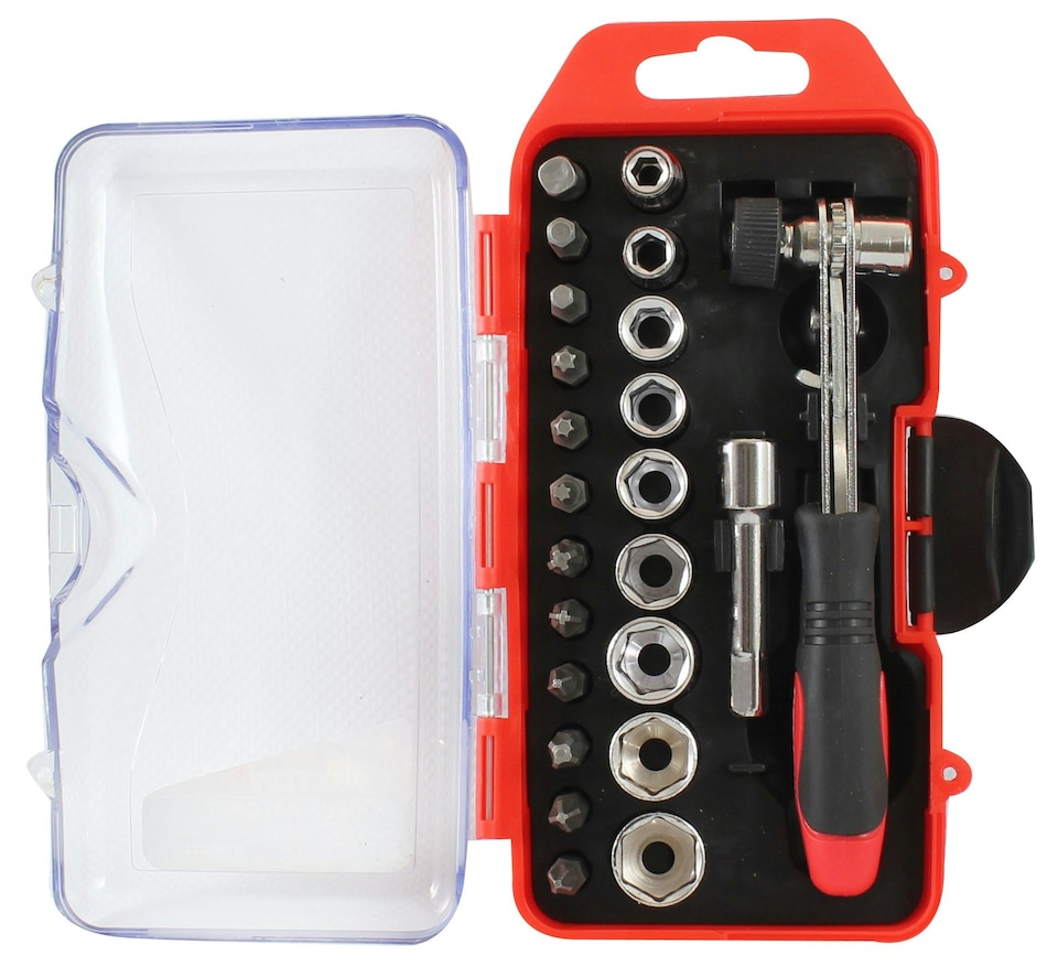 image 1 of Dekton 22pc Ratchet Wrench - Bit And Socket