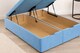 image 3 of Divan Sky Blue Ottoman Storage Bed Set with Headboard and Mattress 6ft Superking