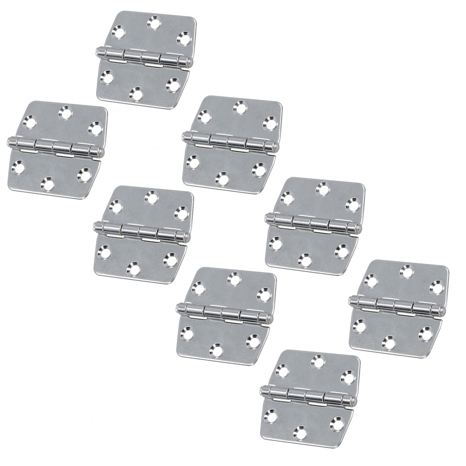 image 1 of Polished Butterfly Door Hinge 8 PackStainless Steel 75mm x 73mm 316 Marine Cabin