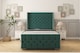 image 1 of Sloomy Luthor Emerald Plush Bed Frame With 50"  Upholstered Wingback Headboard 2'6 Small Single