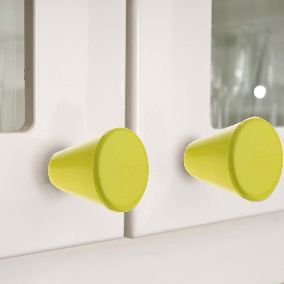 image 1 of Green Plastic Cone Door Knobs and Handles | Green | 4