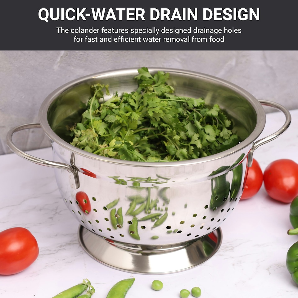 image 1 of Buckingham Premium Stainless Steel Deep Colander 5.2 Litre / 26 cm