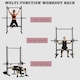 image 3 of HOMCOM Adjustable Squat Rack with Pull Up Bar and Barbell Bar for Home Gym