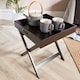image 7 of Folding Butlers Side Table Portable Wooden Food Serving Tray | Black