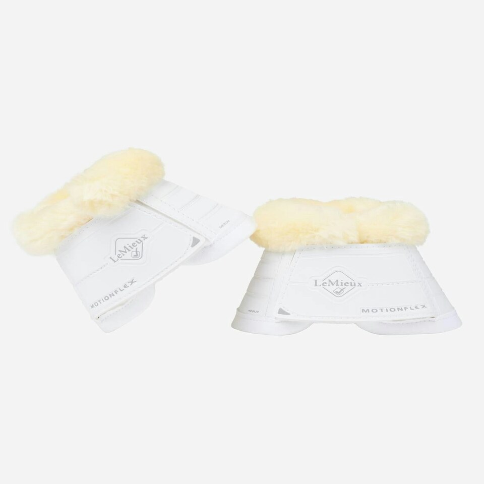 image 1 of LeMieux Motionflex Over Reach Boot with Fleece Edge White | Small