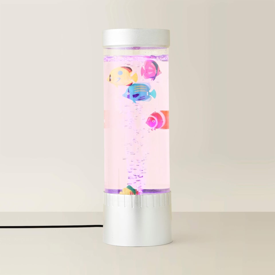 image 1 of ValueLights 32cm Colour Changing Bubble Fish Table Lamp