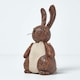 image 2 of Homescapes Faux Leather Animal Rabbit Door Stopper