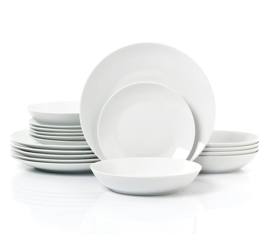 image 1 of 18pc Everyday White Round Dinner Set