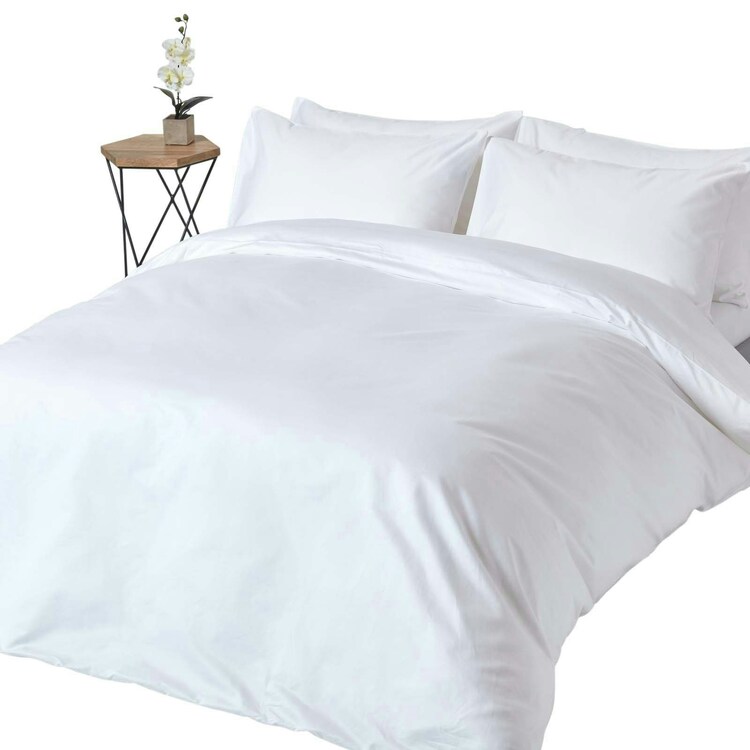 Homescapes White Egyptian Cotton Duvet Cover With Pillowcases 1000 Tc, King White | King