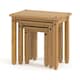 image 3 of Corona Set of 3 Solid Pine Nesting Tables - Sturdy Rustic Side Tables with Chunky Tops | Brown | Antique Wax | Small, Medium & Large | 3